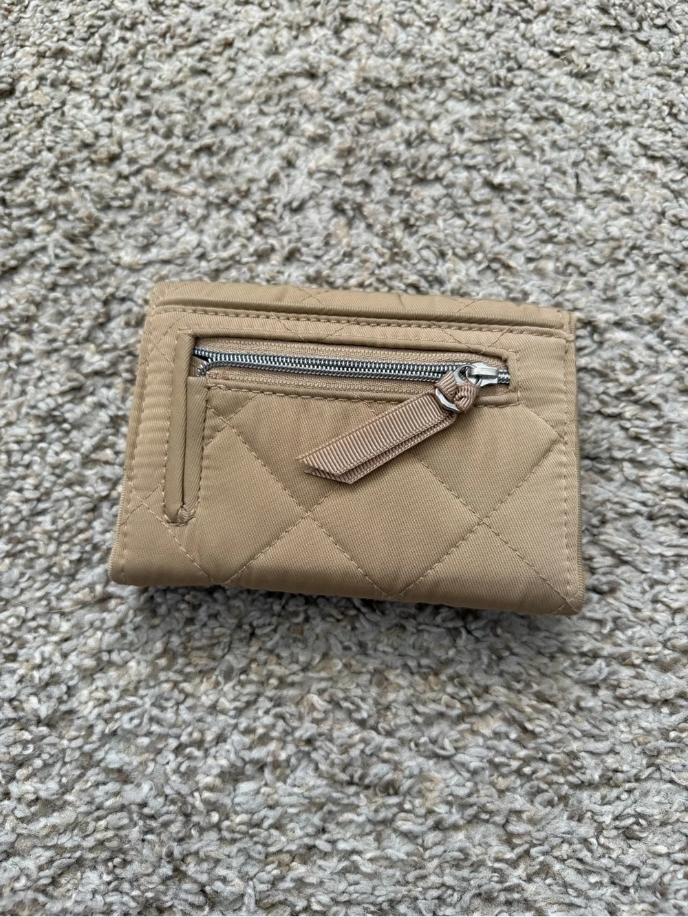 Vera Bradley Quilted Trifold Wallet - Camel Tan